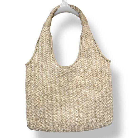 Banana Republic Handbag Woven Cotton Textile Handle Bag Resort Beach - Picture 1 of 11